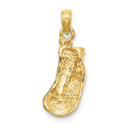 10K 2-D Polished and Textured Single Boxing Glove Charm
