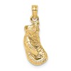 10K 2-D Polished / Textured Single Boxing Glove Charm