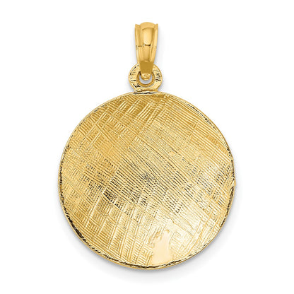 10K Polished Volleyball Charm