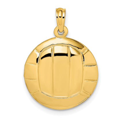 10K Polished Volleyball Charm
