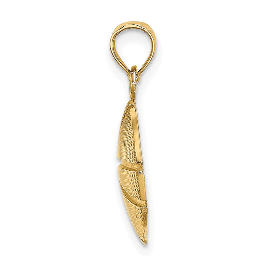 10K Textured Basketball Charm