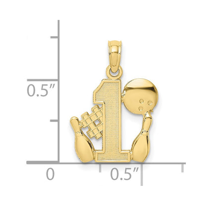 10K #1 Bowling Ball and Two Pins Charm