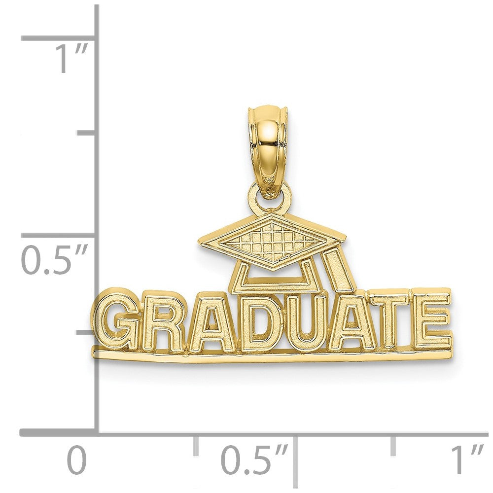 10K Polished GRADUATE Under Cap Charm