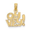 10K Polished and Textured OY VEY Charm