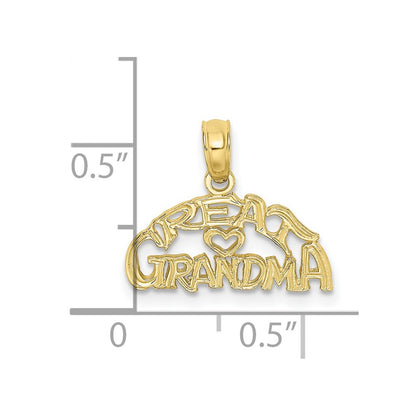 10K Block GREAT GRANDMA with Heart Charm