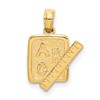 10K School Book and Ruler Charm