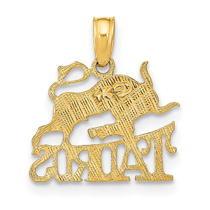 10K TAURUS Zodiac Charm