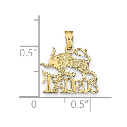 10K TAURUS Zodiac Charm