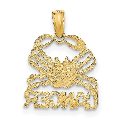 10K CANCER Zodiac Charm
