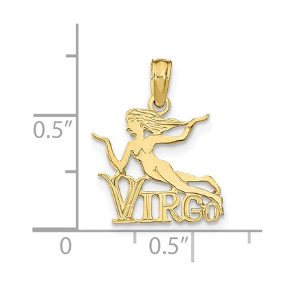 10K VIRGO Zodiac Charm