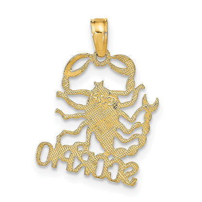 10K SCORPIO Zodiac Charm