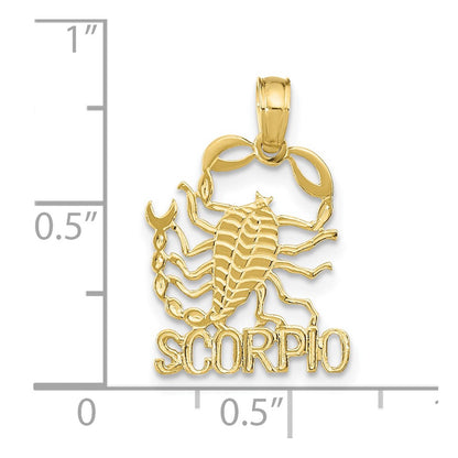 10K SCORPIO Zodiac Charm