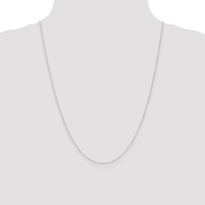 10k White Gold .5mm Carded Curb Chain