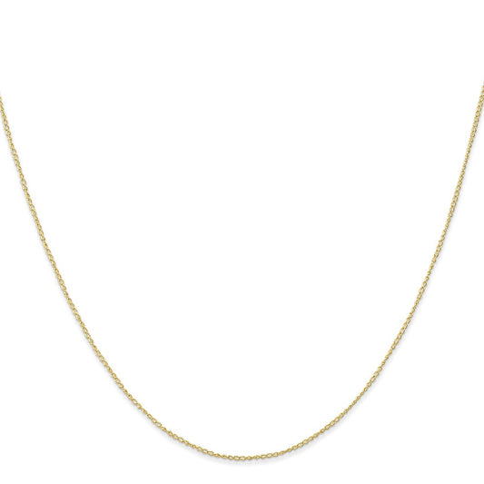 10k .5mm Carded Curb Chain