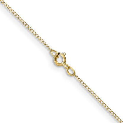 10k .5mm Carded Curb Chain