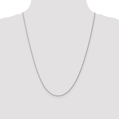 10k White Gold .95mm Carded Cable Rope Chain