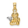 10K and White Rhodium Angel Resting On Elbow Charm