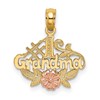 10K Two-Tone #1 GRANDMA with Flower Charm