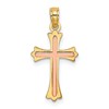 10K Two-Tone Cross Charm