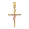 10k Two-Tone Crucifix Charm