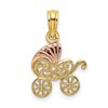 10k Two-Tone Baby Carriage with Visor Charm