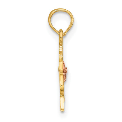 10k Two-Tone #1 GRANDDAUGHTER with Flowers Charm