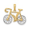 10k and White Rhodium 3-D Ten-Speed Bicycle Charm