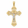 10K Two-tone Cut-Out Crucifix Charm