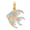 10k and White Rhodium Cut-Out Angelfish Charm