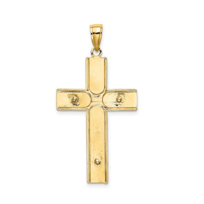 10k Satin Finish Crucifix Pendant