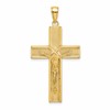 10k Satin Finish Crucifix Pendant