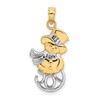 10K and White Rhodium Snowman JOY Pendant