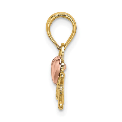 10k Two-Tone GRANDMA with Heart Charm
