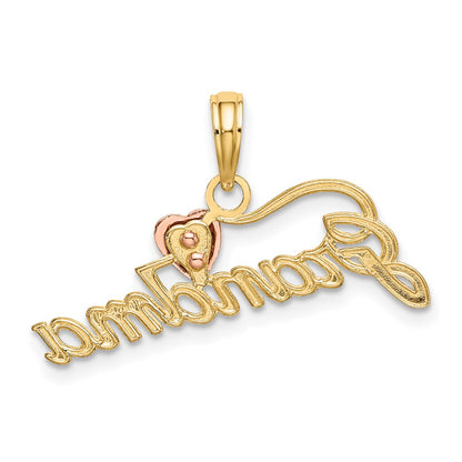 10k Two-Tone GRANDMA with Heart Charm