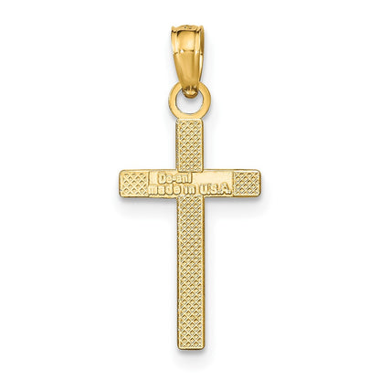 10k Polished Latin Cross Pendant