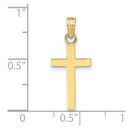 10k Polished Latin Cross Pendant