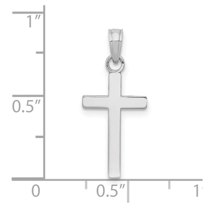 10k White Gold Polished Latin Cross Pendant