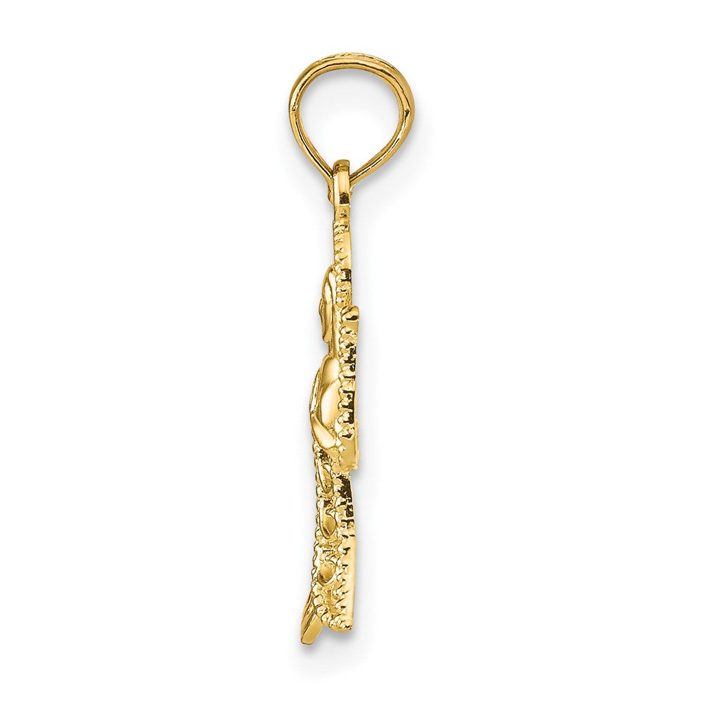 10K Angel with Filigree Cut-Out Wings Charm