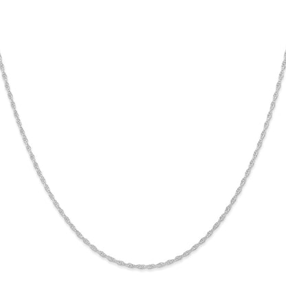 10K White Gold 1.15mm Carded Cable Rope Chain