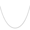 10K White Gold 1.15mm Carded Cable Rope Chain