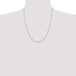 10K White Gold 1.15mm Carded Cable Rope Chain