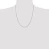 10K White Gold 1.15mm Carded Cable Rope Chain