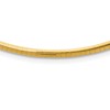 10k 3mm Domed 16 inch Omega Necklace
