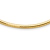 10k 4mm Domed 16 inch Omega Necklace