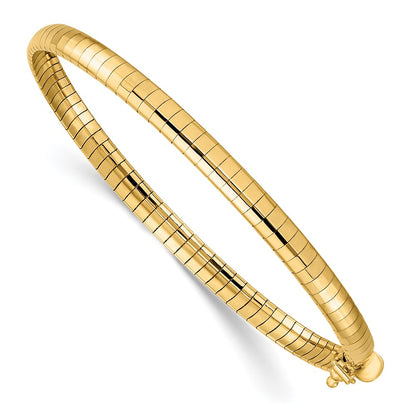 10k 4mm Domed 7 inch Omega Bracelet