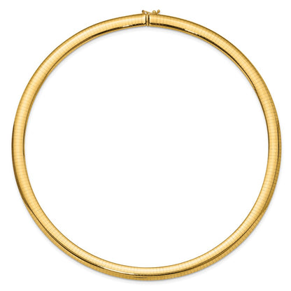 10k 8mm Domed 18 inch Omega Necklace