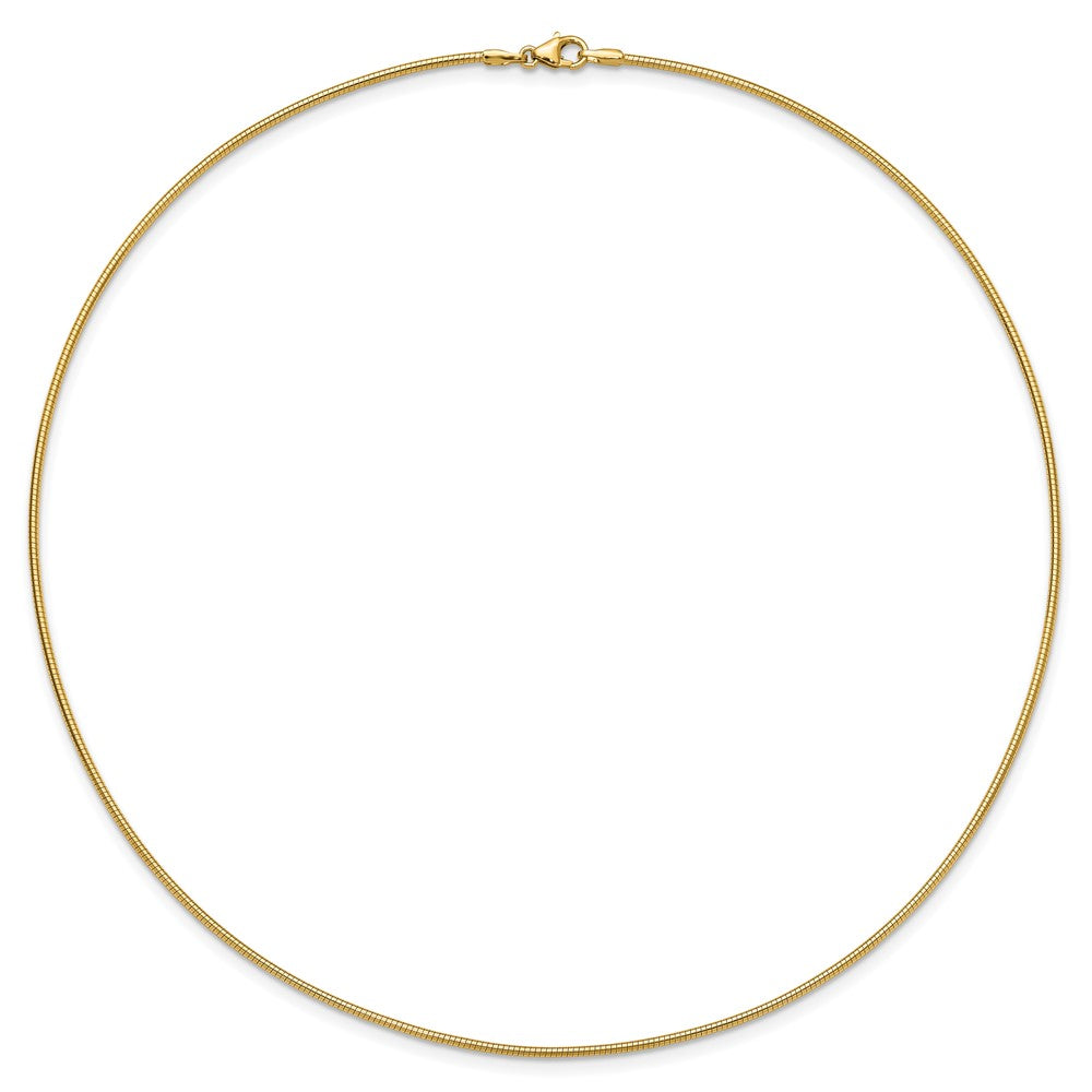 10k 1.4mm Round 18 inch Omega Necklace