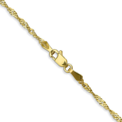 10k 1.7mm Singapore Chain