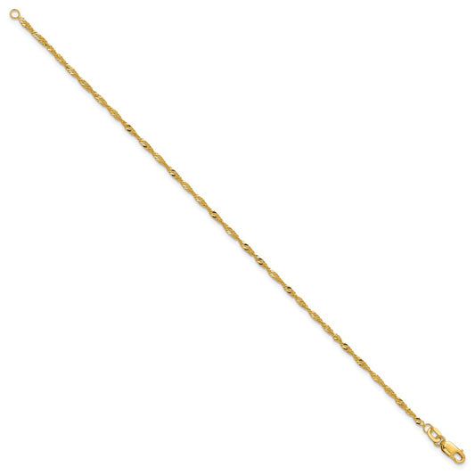 10k 1.7mm Singapore Chain