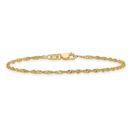 10k 1.7mm Singapore Chain